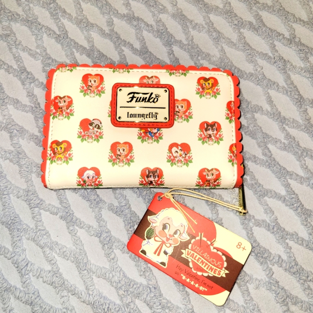 Loungefly Funko Villainous Valentines zip around wallet NWT